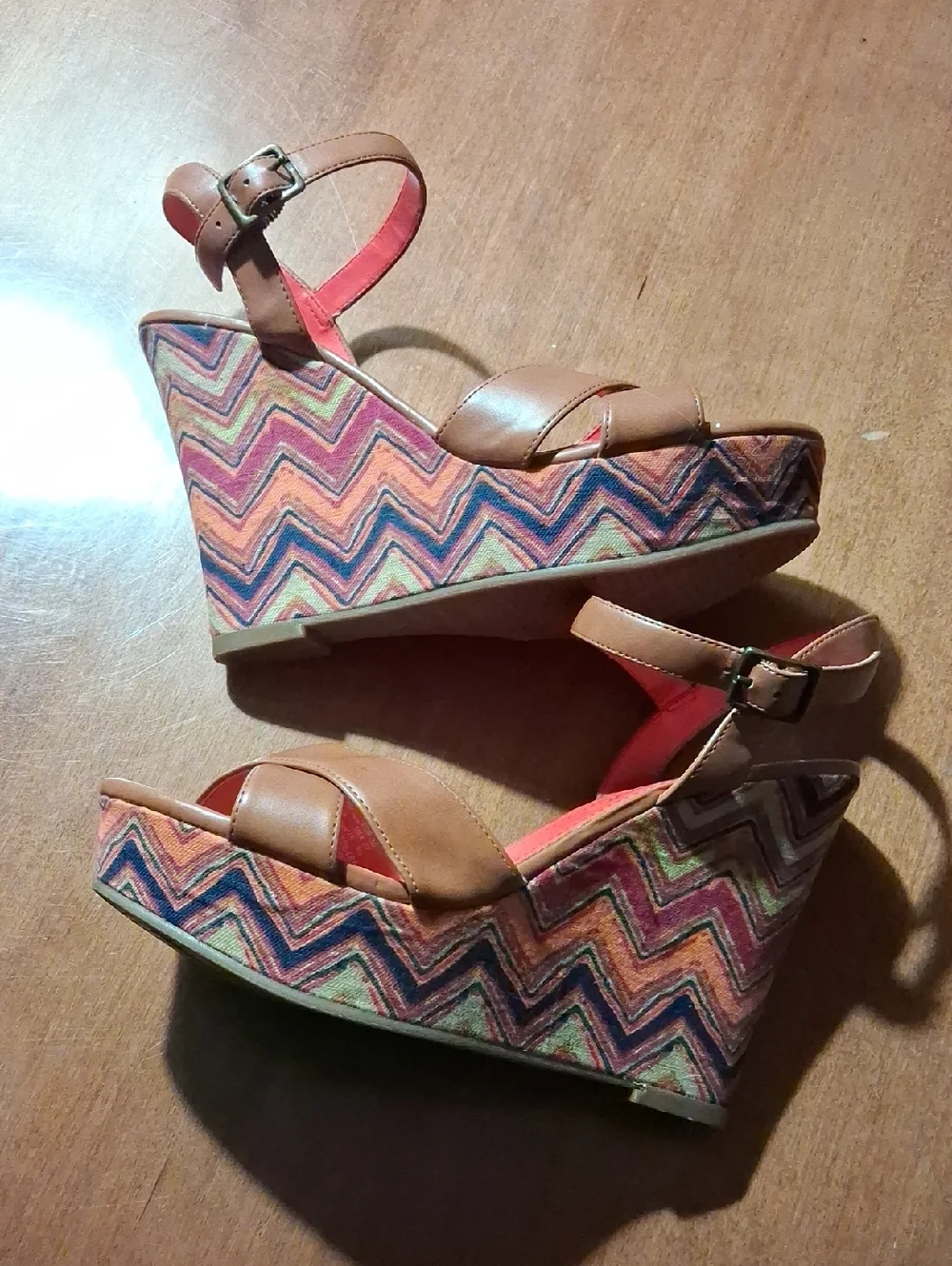 AE American Eagle Wedge Patterned Heels